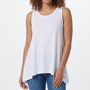 Peace Love World Ashley Tank in white
